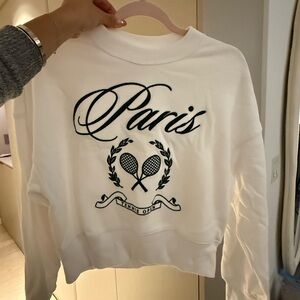 Abercrombie & Fitch White Paris Graphic Sweatshirt